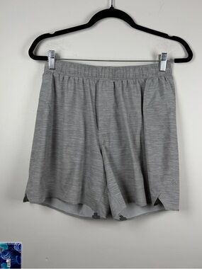Lululemon Surge Gym Shorts 6” Men’s Medium Unlined Heather Light Gray LM7AB3S
